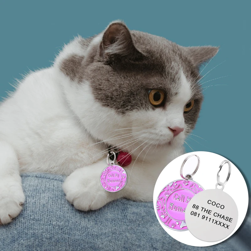 Free Engraved Pet Dog ID Tag Personalized Cat Puppy ID Tag Pet Dog Collar Accessories Custom Dogs Anti-lost Name Tags Pendant - Image 2