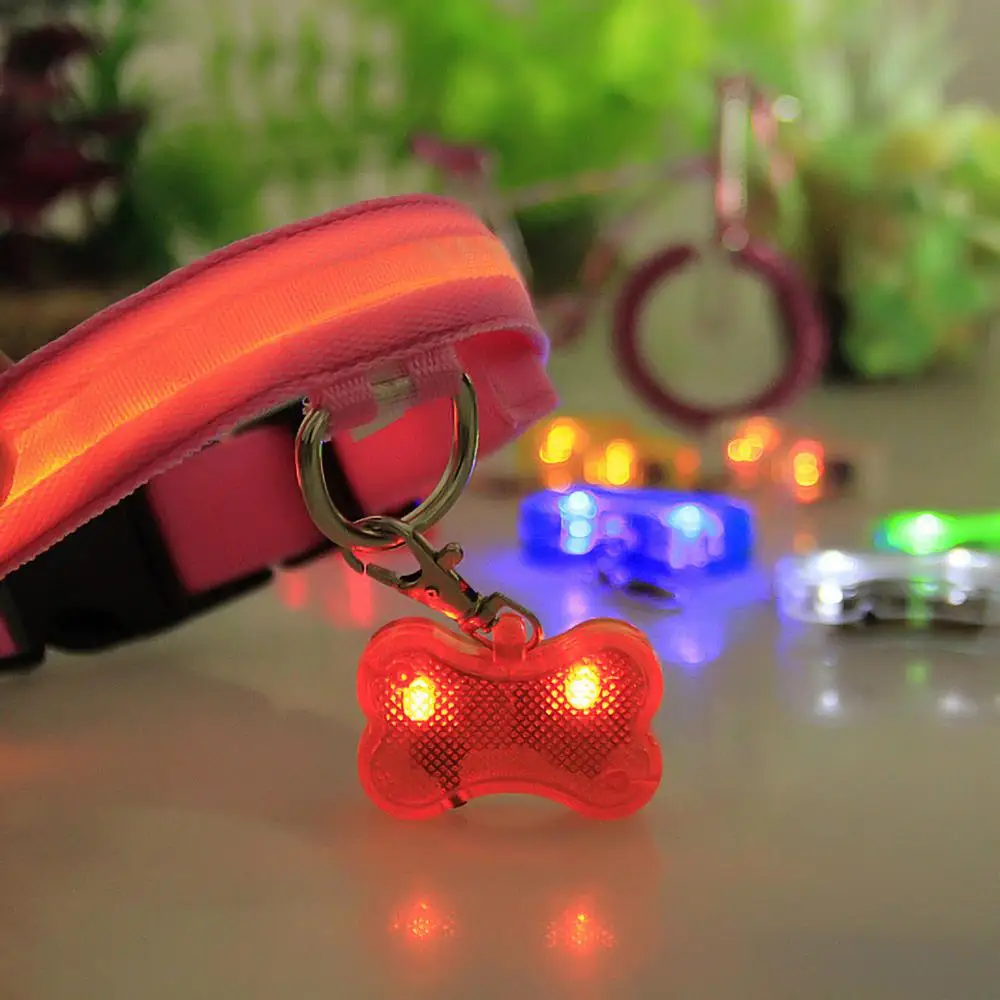 (10pcs) Fashion Dog Cat Pet Puppy Collar Pendant Plastic LED Light Safety Luminous Flash Jewelry Pet Pendants Products Accessories - Image 5