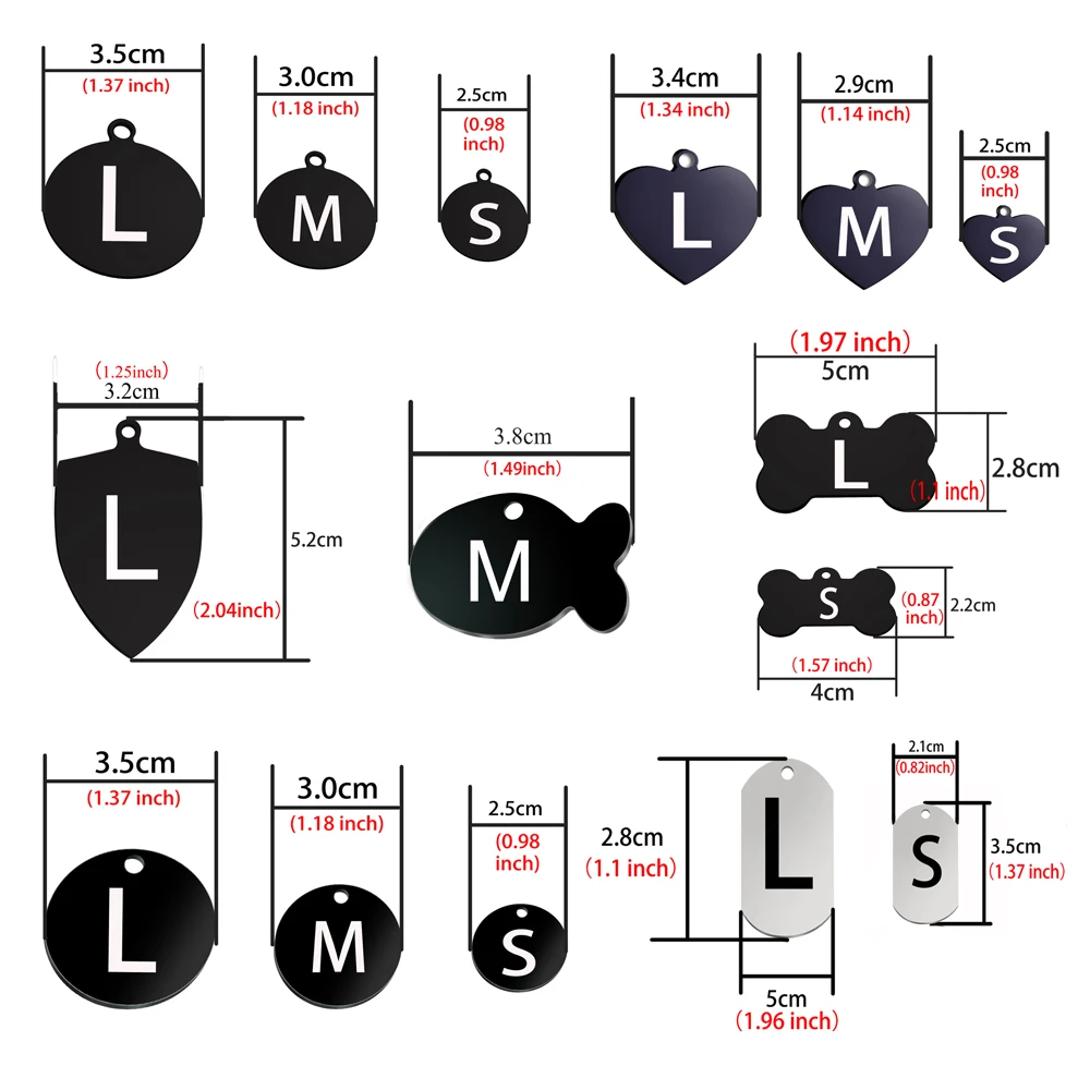 (2pcs) Custom Dog Cat ID Tag Engraved Personalized Pet Collar Charm Name Pendant Bone Keyring Necklace Puppy Accessory Dropshipping - Image 2