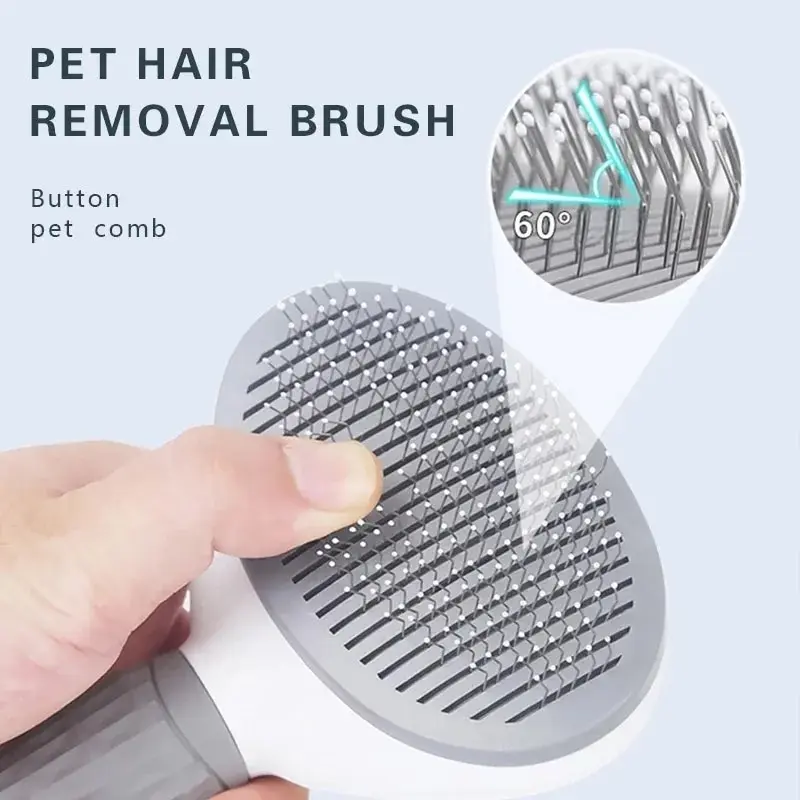 (2pcs) Pet Dog Brush Cat Comb Self Cleaning Pet Hair Remover Brush For Dogs Cats Grooming Tools Pets Dematting Comb Dogs Accessories - Image 3