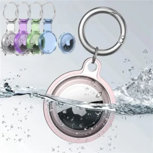 Soft Case Holder for Apple AirtagW Aterproof Anti-lost Keychain Holder Air Tag Protective Full Cover Dog Cat Pet Collar