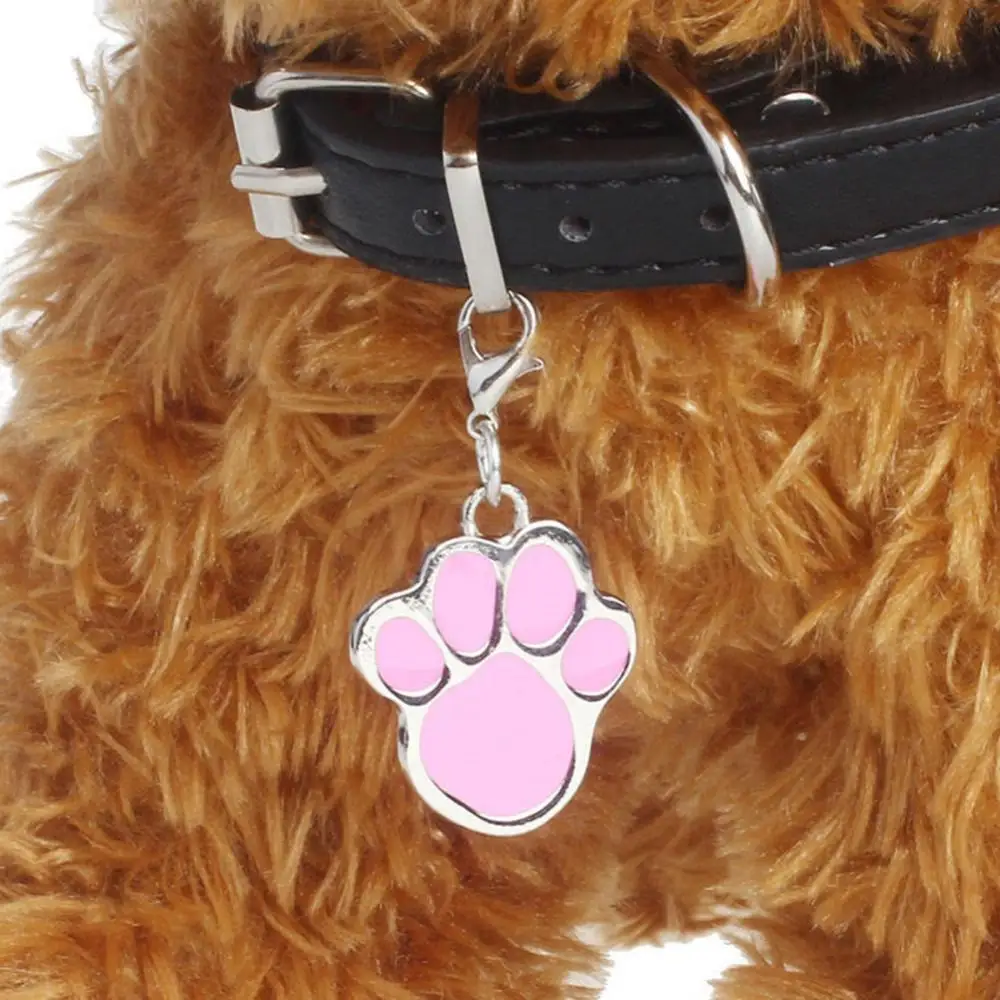 (10pcs) Paw Dog Puppy Cat Anti-Lost ID Name Tags Collar Pendant Charm Pet Accessories Charm For Jewelry Making Glitter Pendant Hanging - Image 4