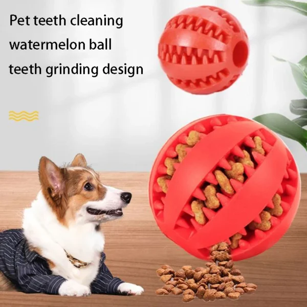 (2pcs) Natural Rubber Pet Dog Toys Dog Chew Toys Tooth Cleaning Treat Ball Extra-tough Interactive Elasticity Ball5cm for Pet Products - Image 2