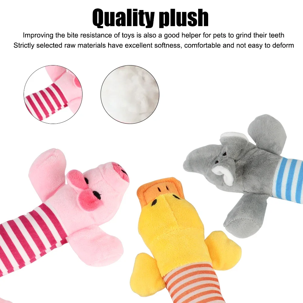 Pig Elephant Design Durable Interactive Dog Toy - Squeaky Chew Toy for Aggressive Chewers - Long-Lasting Pet Supplies - Image 3