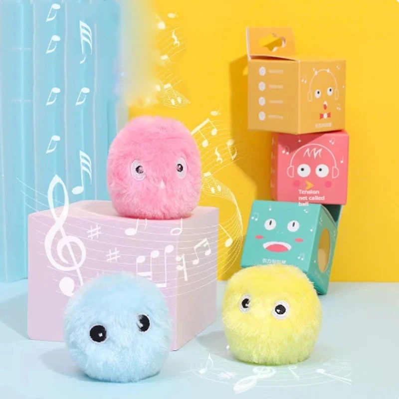 (3pcs) Interactive Ball Smart Cat Toys Plush Electric Catnip Training Toy Kitten Touch Sounding Pet Product Squeak Toy Ball - Image 2