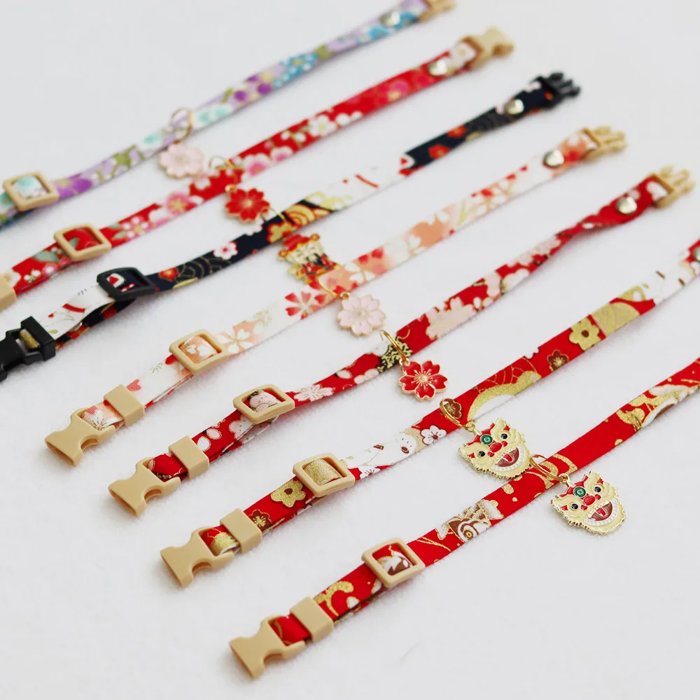 (5pcs) Japanese Sakura Personalized Dog Choker Tags Engraved Glitter Puppy Cat Collar Pendant Pet Collar Pet Accessories Paw - Image 2